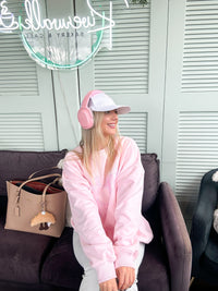 Light Pink Star Lux Striped Sweatshirt