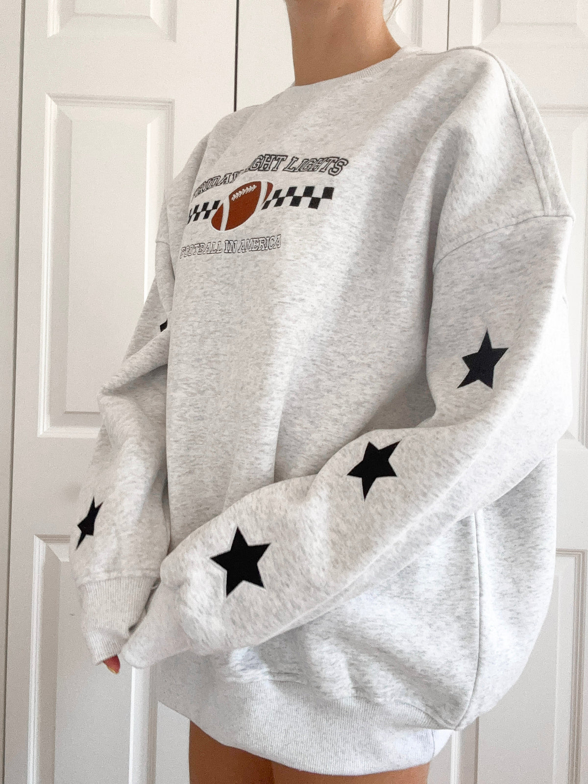 Friday Night Lights Game Day Football Embroider Sweatshirt