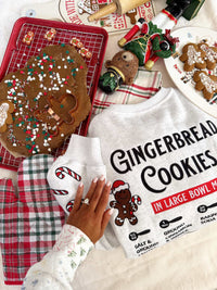 Ivory Gingerbread Recipe Christmas Embroider Sweatshirt