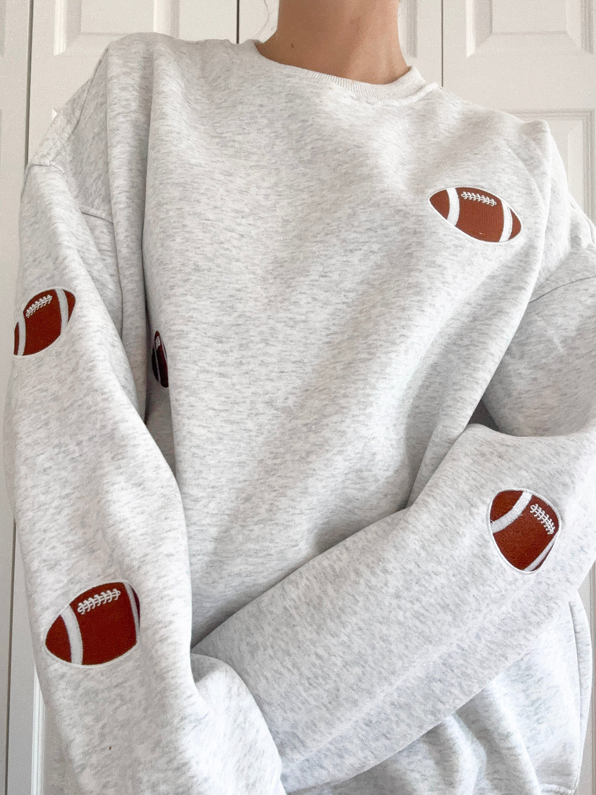 Football Embroidered Sweatshirt