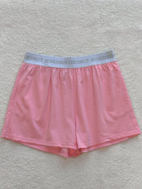 Lush Pink Basic Watercolor Shorts