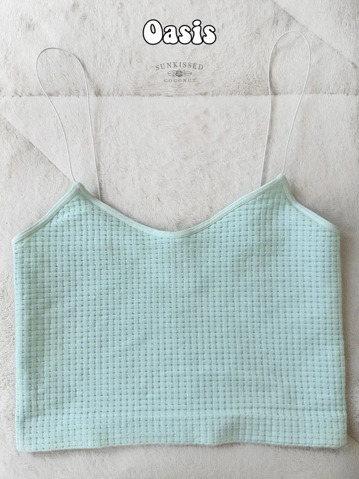 Tropical Waffle Seamless Camis - Sunkissedcoconut
