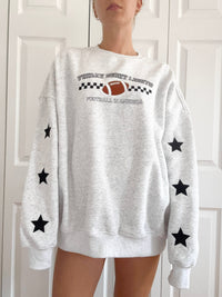 Friday Night Lights Game Day Football Embroider Sweatshirt