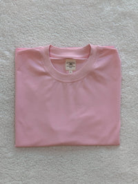 Blair Pink Basic Slightly Cropped Blank Tee