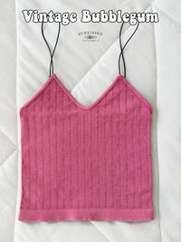 Tropical Vintage Ribbed Seamless Tanktops - Sunkissedcoconut
