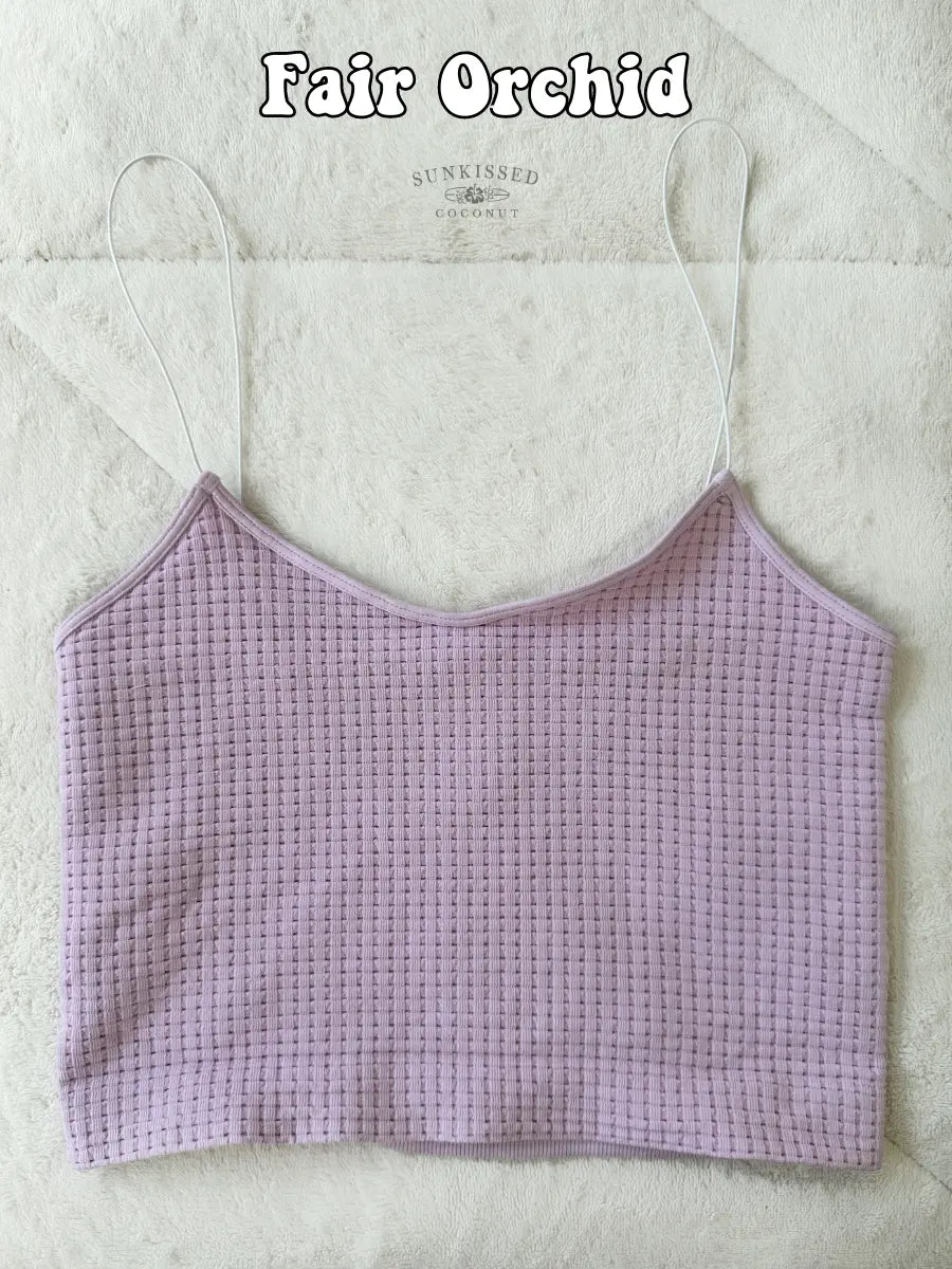 Tropical Waffle Seamless Camis - Sunkissedcoconut