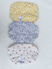 Large Pastel Flower Quilted Handmade Travel Bag