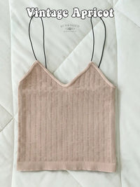 NEUTRAL VINTAGE RIBBED SEAMLESS TANKTOPS - Sunkissedcoconut