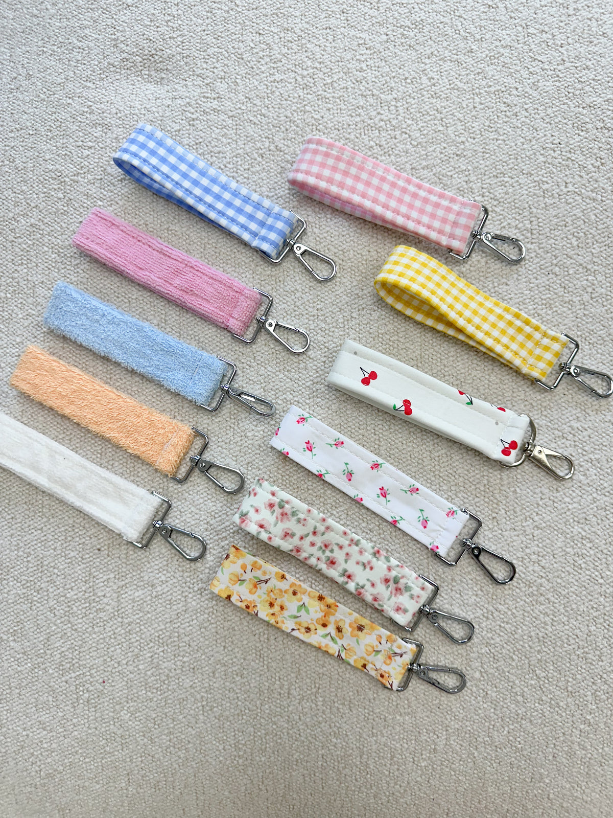 White Towel Handmade Keychain