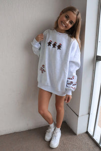 Pearl Grey Gingerbread Recipe Christmas Embroider Sweatshirt
