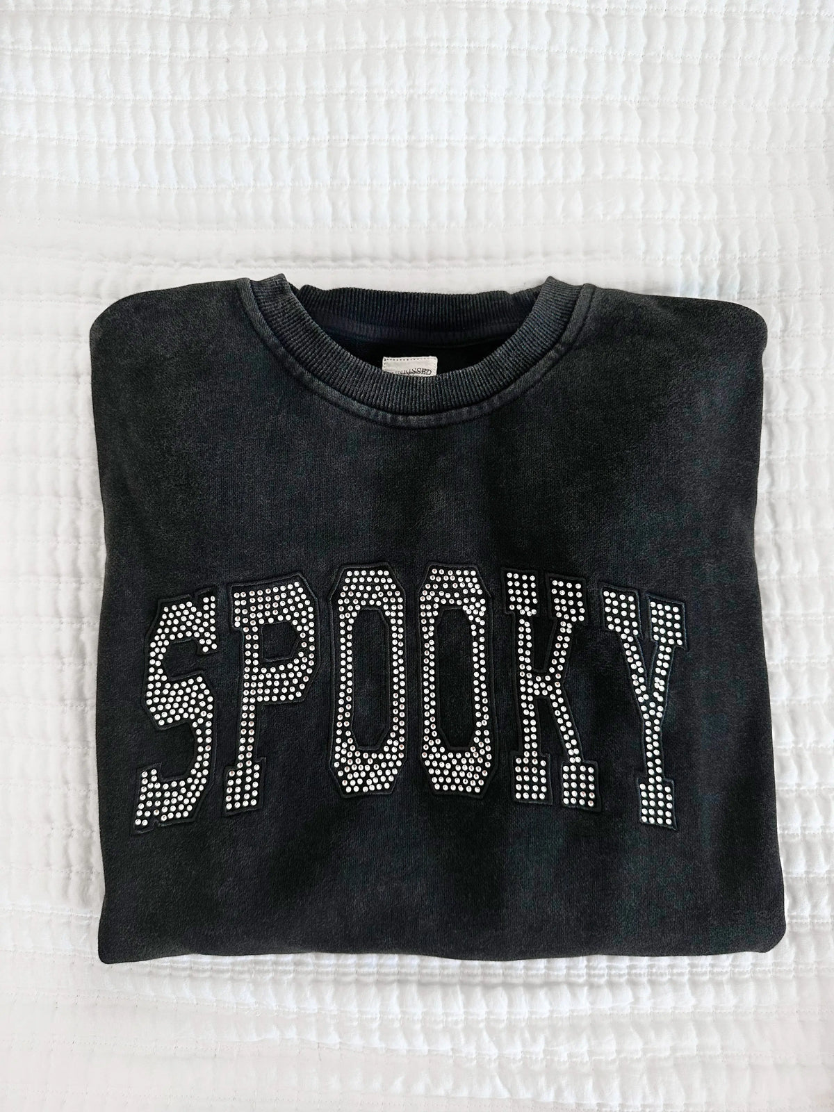 SPOOKY RHINESTONE SWEATSHIRT - Sunkissedcoconut
