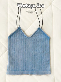 Tropical Vintage Ribbed Seamless Tanktops - Sunkissedcoconut