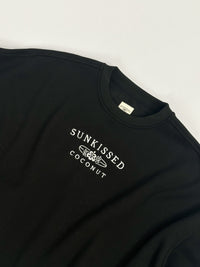 Black Sunkissedcoconut Embroider Sweatshirt