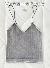 NEUTRAL VINTAGE RIBBED SEAMLESS TANKTOPS - Sunkissedcoconut
