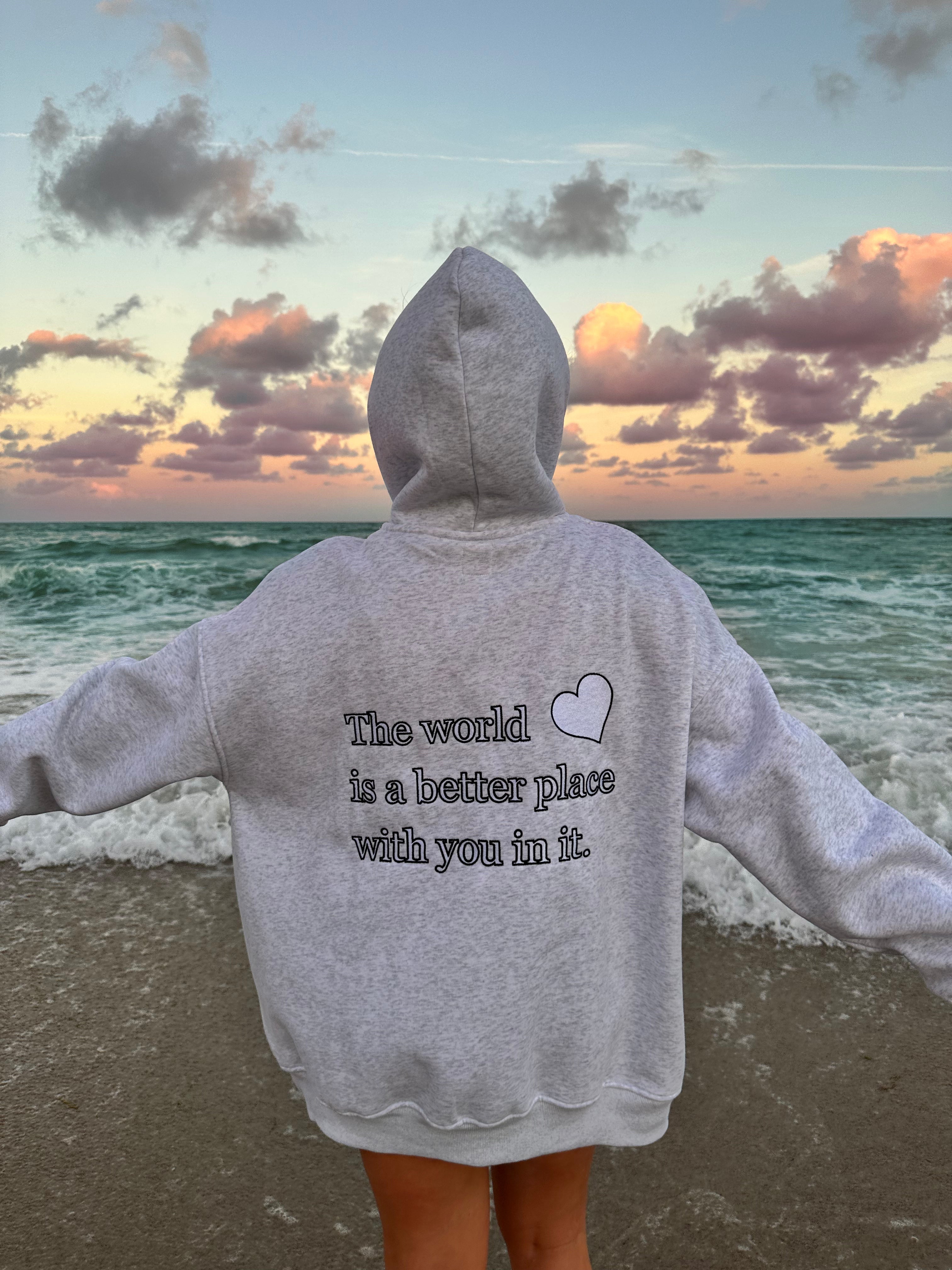 The world is better with you in it hoodie sale