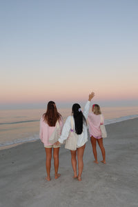 Light Pink Sunkissedcoconut Embroider Sweatshirt