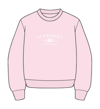 Light Pink Sunkissedcoconut Embroider Sweatshirt