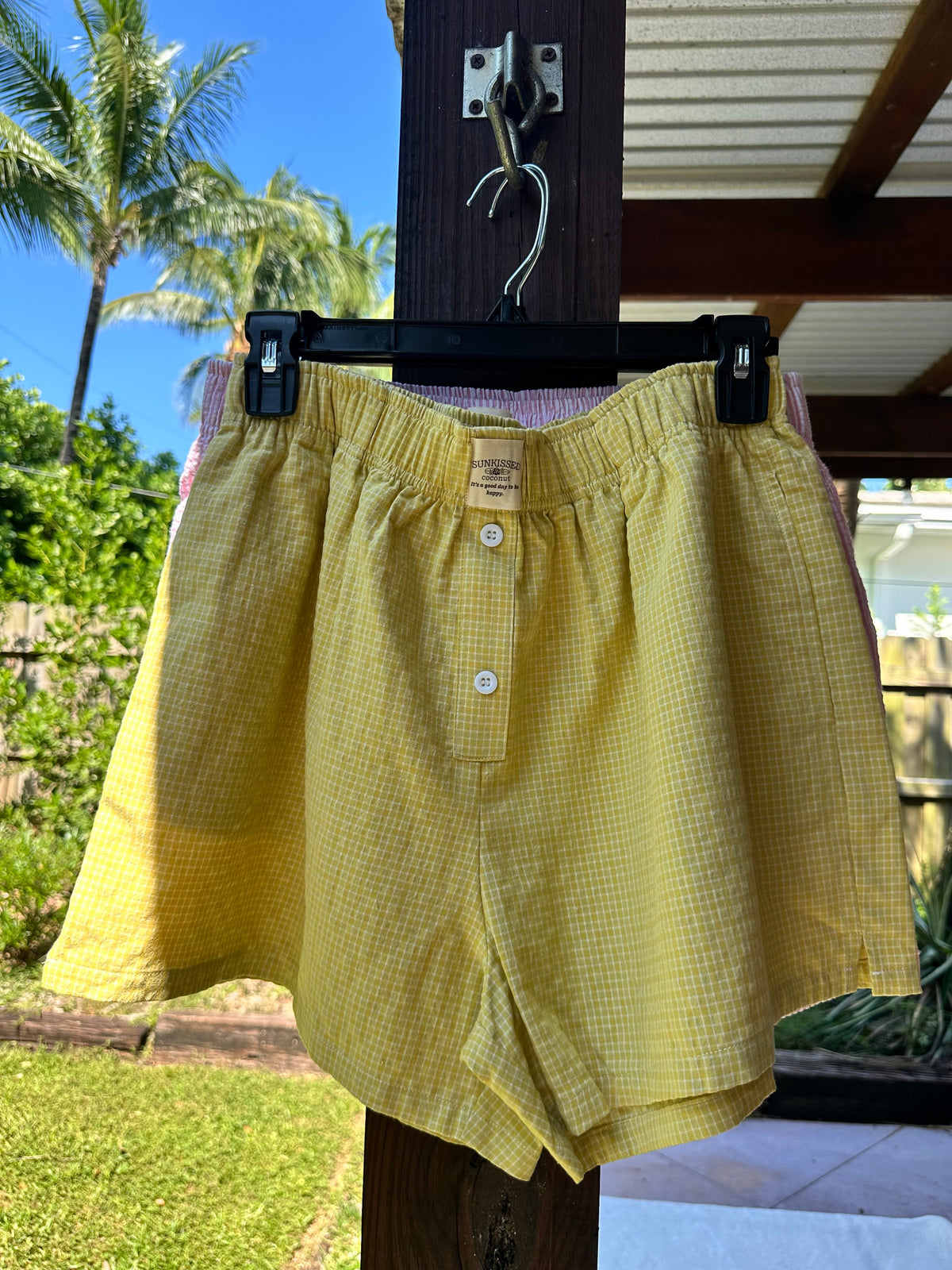 Logo Yellow Gingham Everyday Boxer Shorts