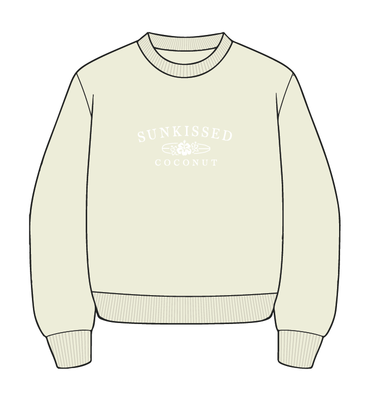 Sandstone Sunkissedcoconut Embroider Sweatshirt