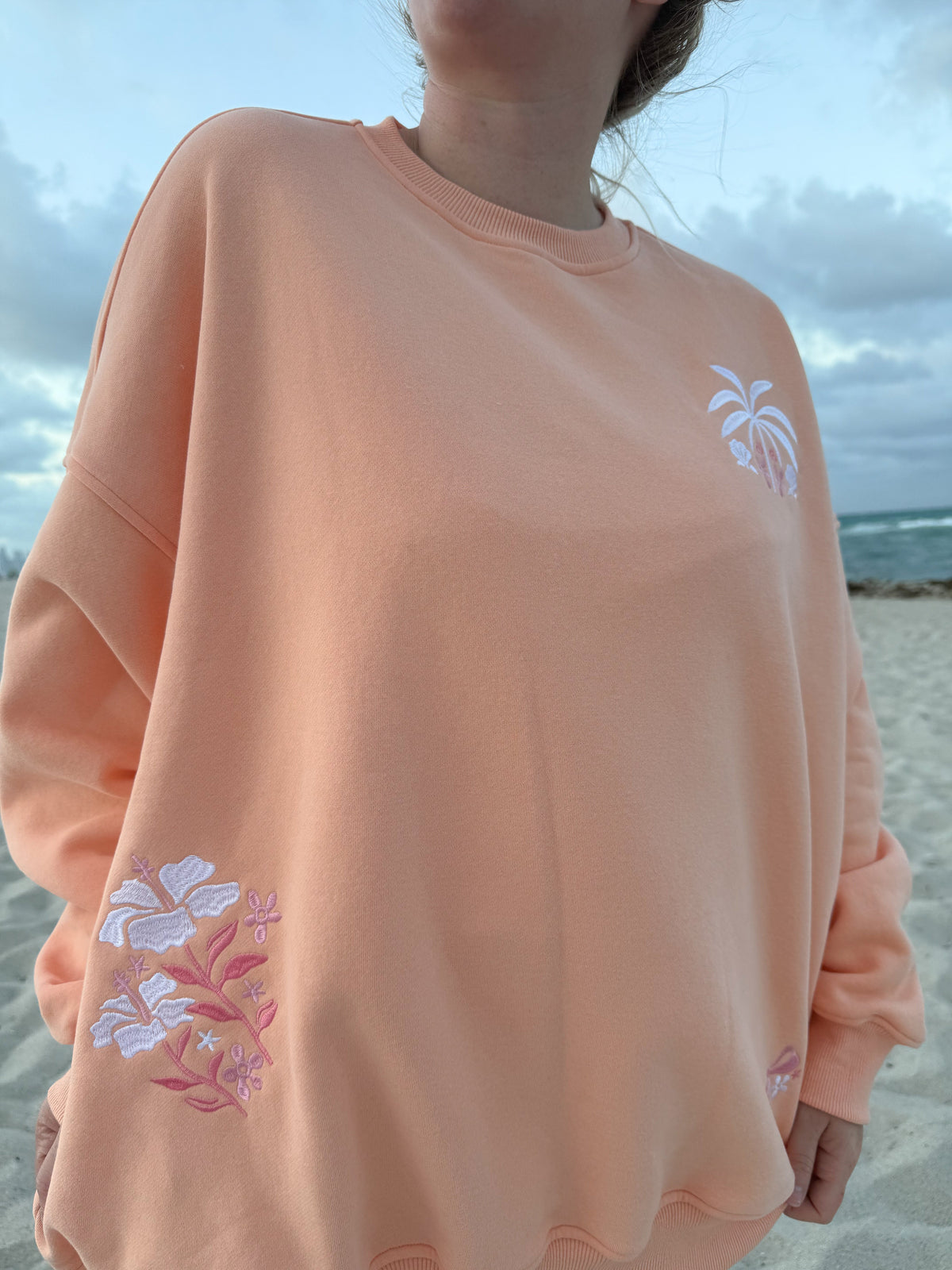Sherbet Tropical Palms Sweatshirt