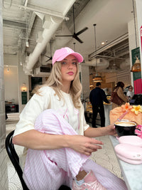 Pink Embroider Bow Tee
