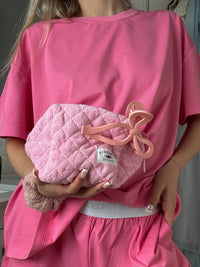 Malibu Pink Basic Slightly Cropped Blank Tee
