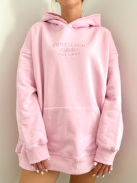 Light Pastel Magenta Stitched Sunkissedcoconut Hoodie 100% Cotton