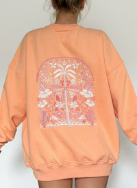 Sherbet Tropical Palms Sweatshirt