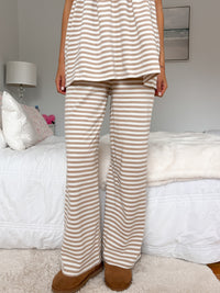 Striped Flowy Tube Top Set