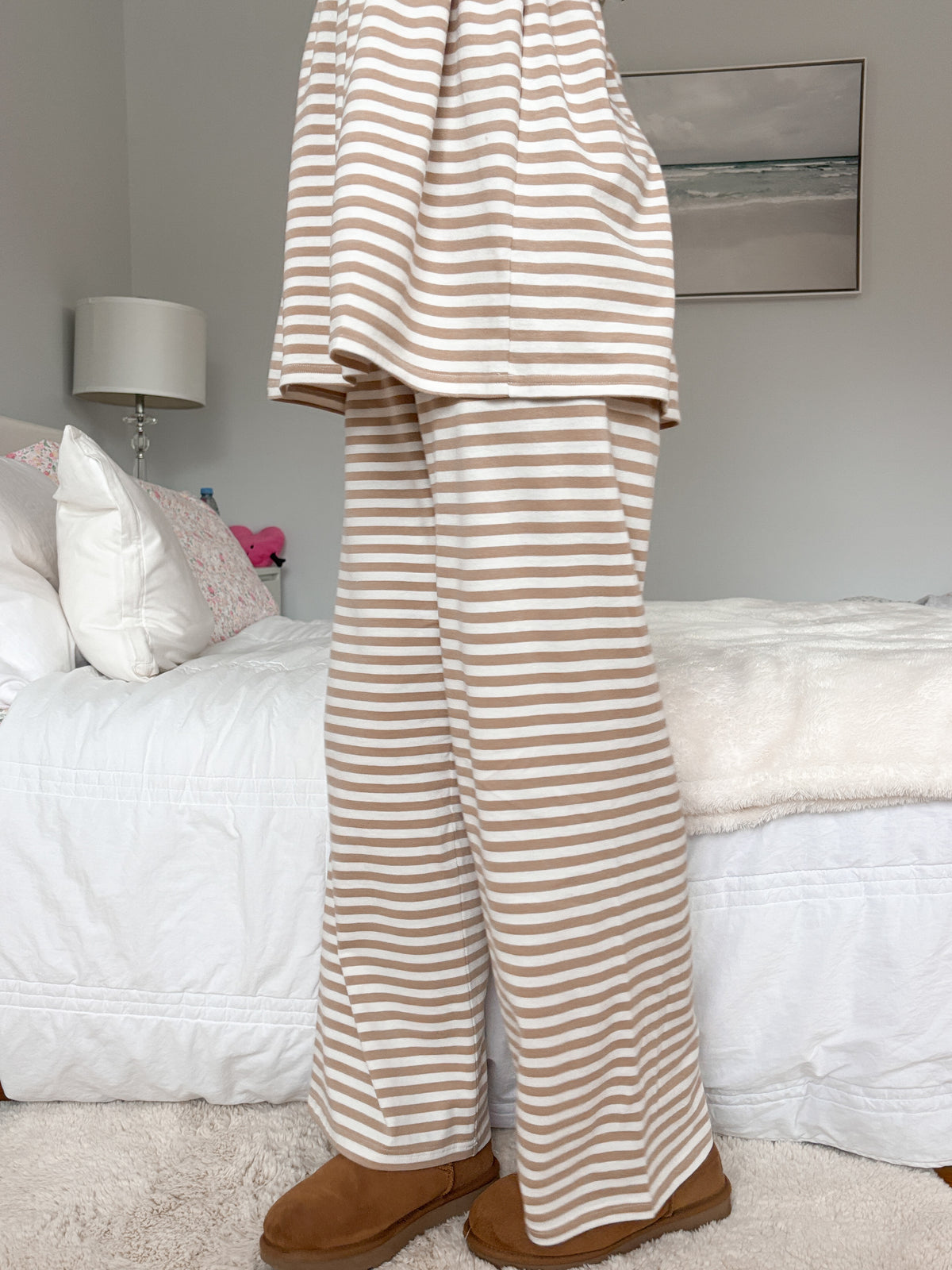 Striped Flowy Tube Top Set