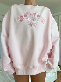 Light Pink Candy Cane Wonderland Sweatshirt