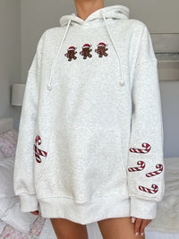 Pearl Grey Gingerbread Recipe Christmas Embroider Hoodie