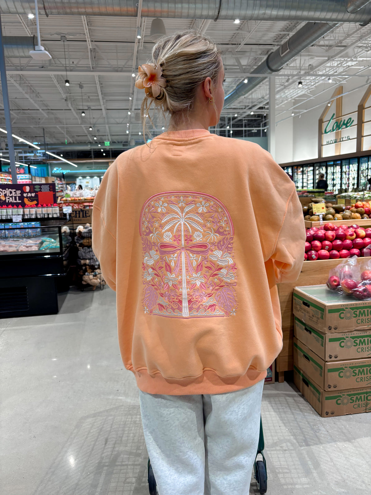Sherbet Tropical Palms Sweatshirt