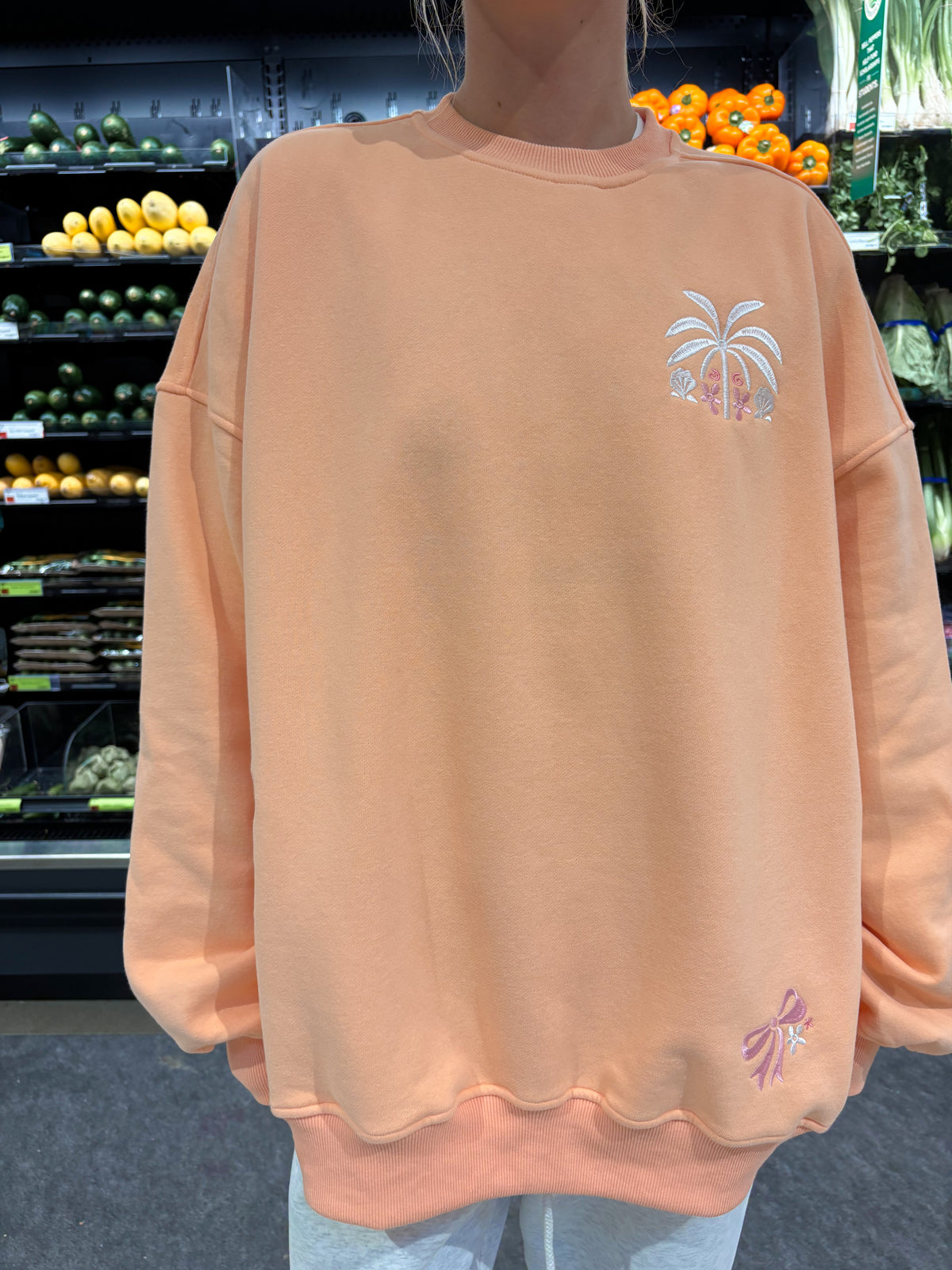 Sherbet Tropical Palms Sweatshirt
