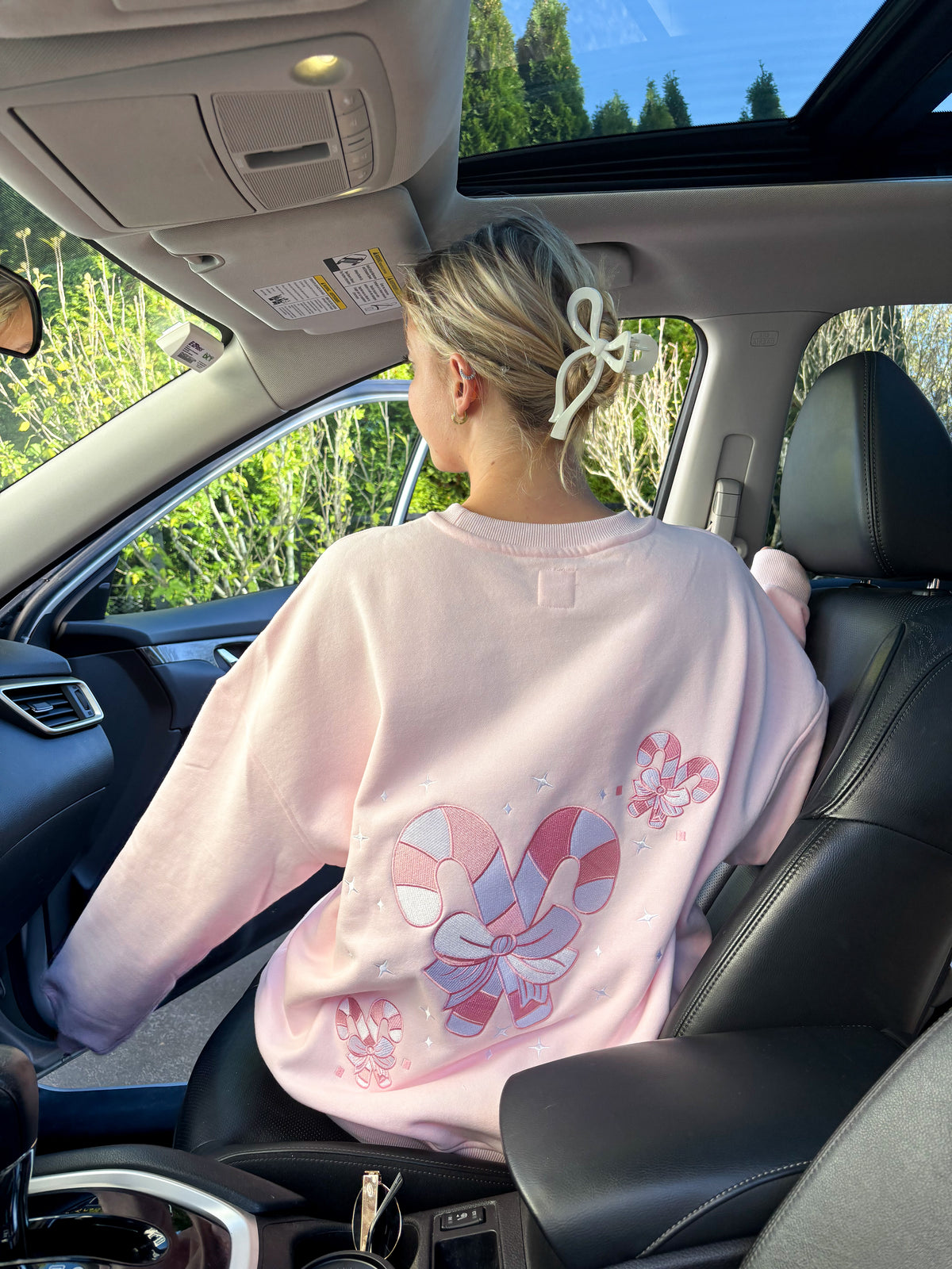 Light Pink Candy Cane Wonderland Sweatshirt