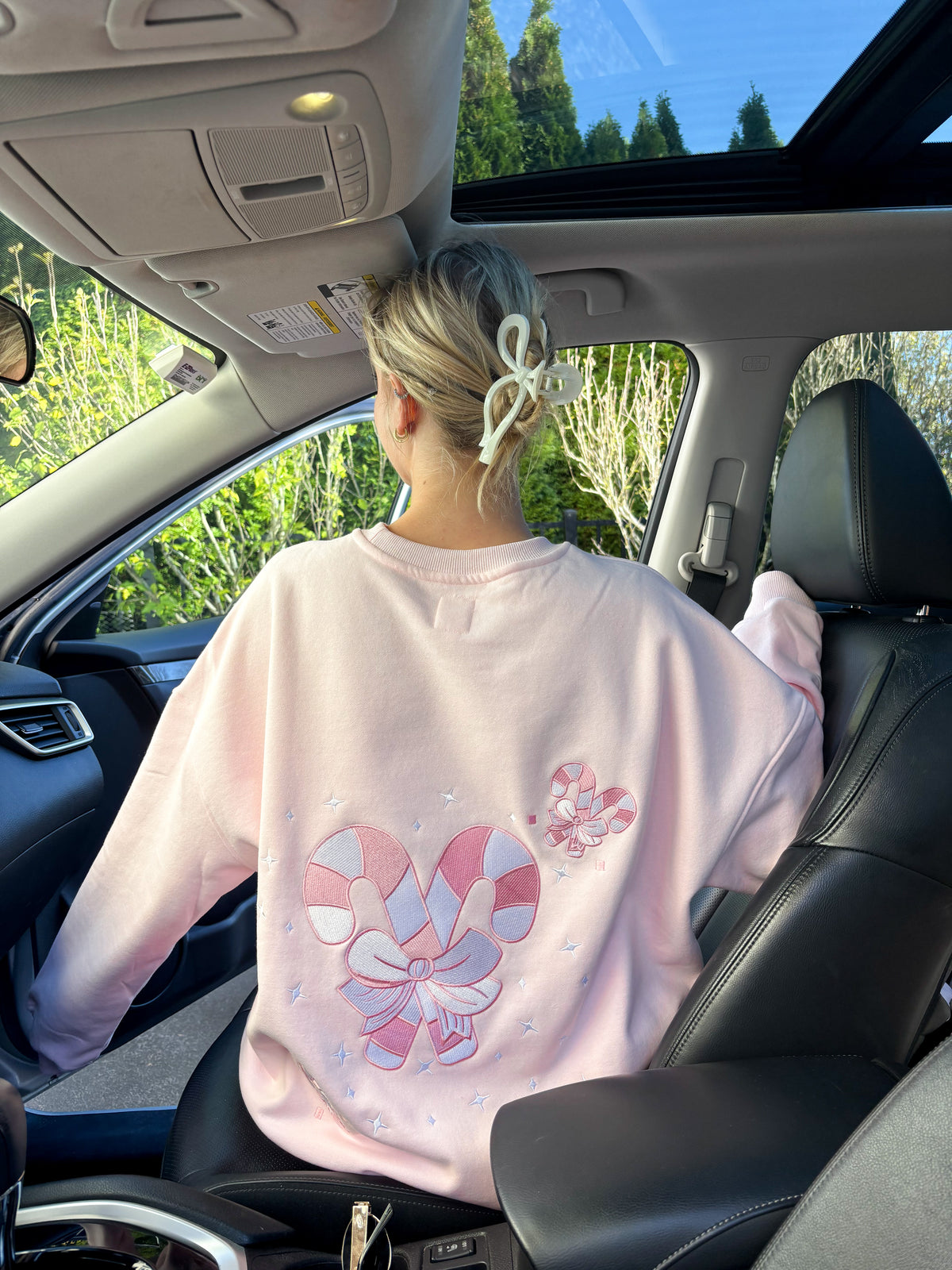 Light Pink Candy Cane Wonderland Sweatshirt