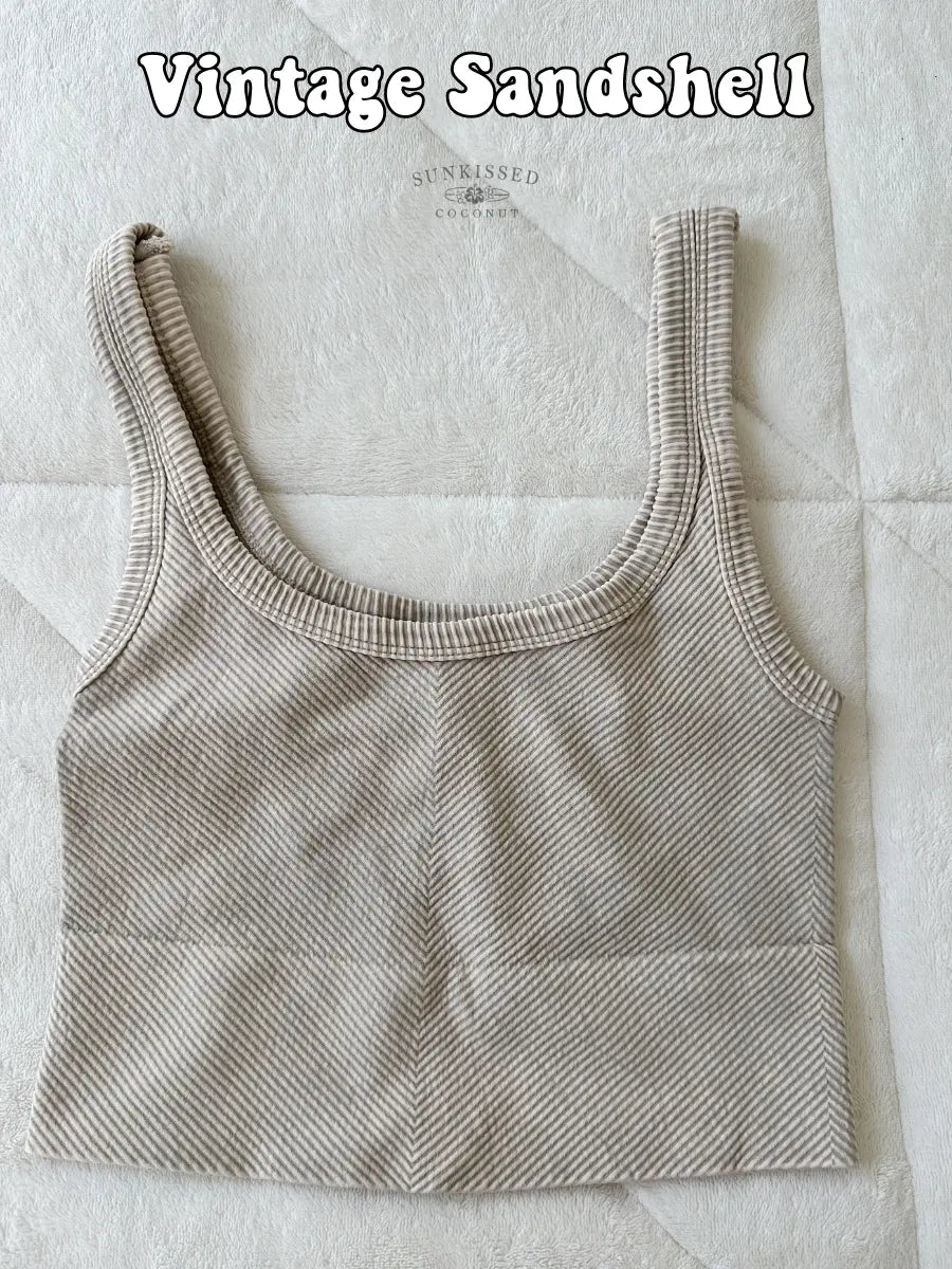 NEUTRAL EVERYDAY SEAMLESS TANKTOPS - Sunkissedcoconut
