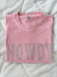 SILVER RHINESTONE HOWDY TEE - Sunkissedcoconut