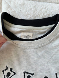 EMBROIDER SKELETON TEE - Sunkissedcoconut