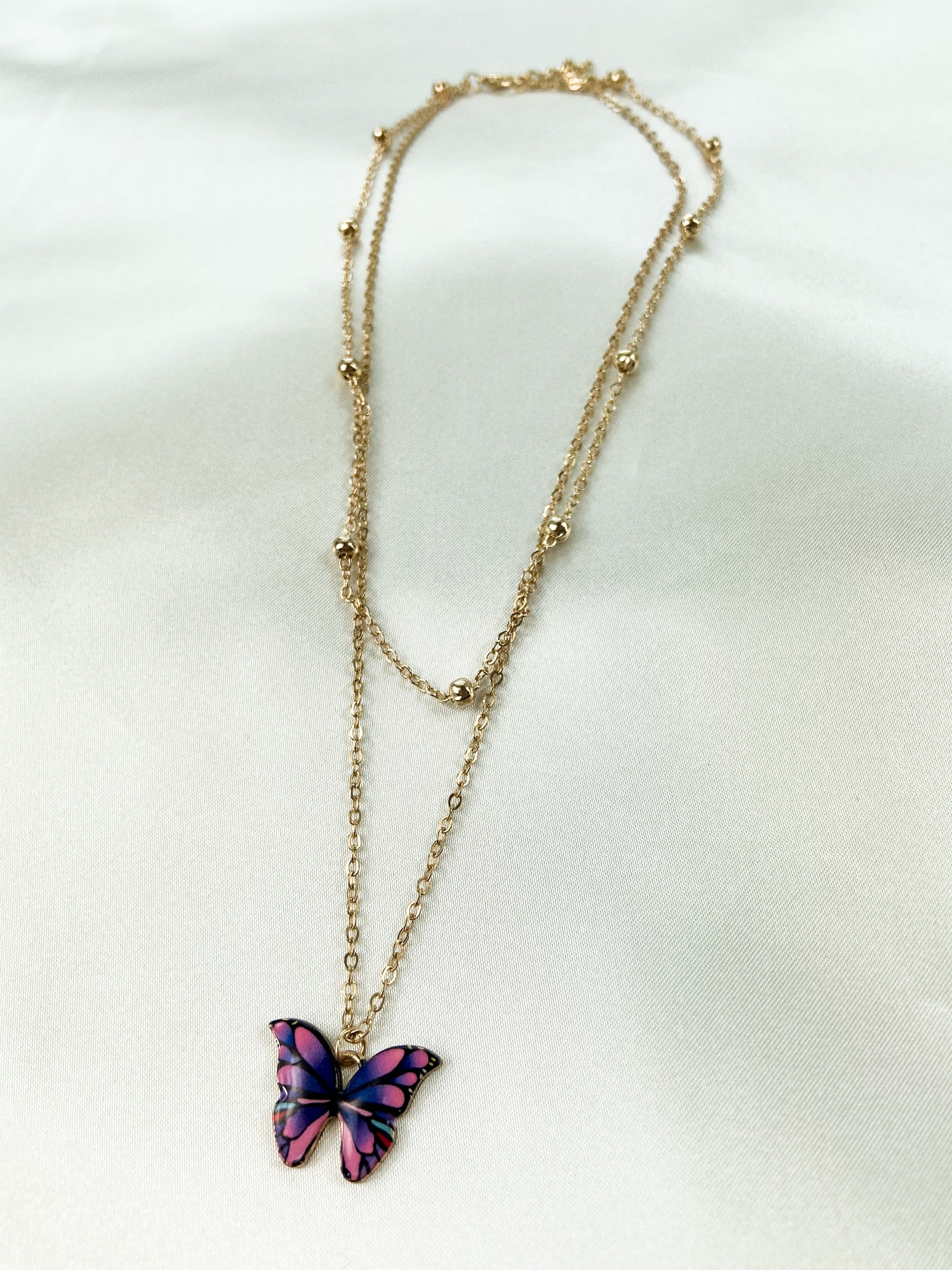 layered butterfly necklace - Sunkissedcoconut