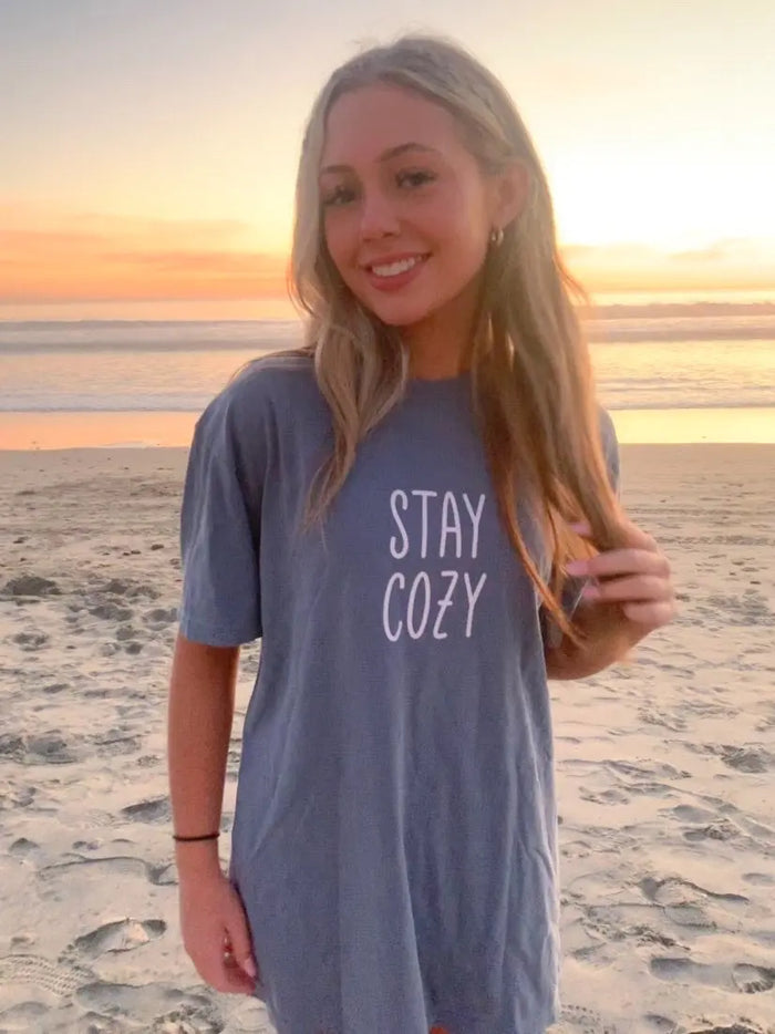 Stay Cozy Tee - Sunkissedcoconut