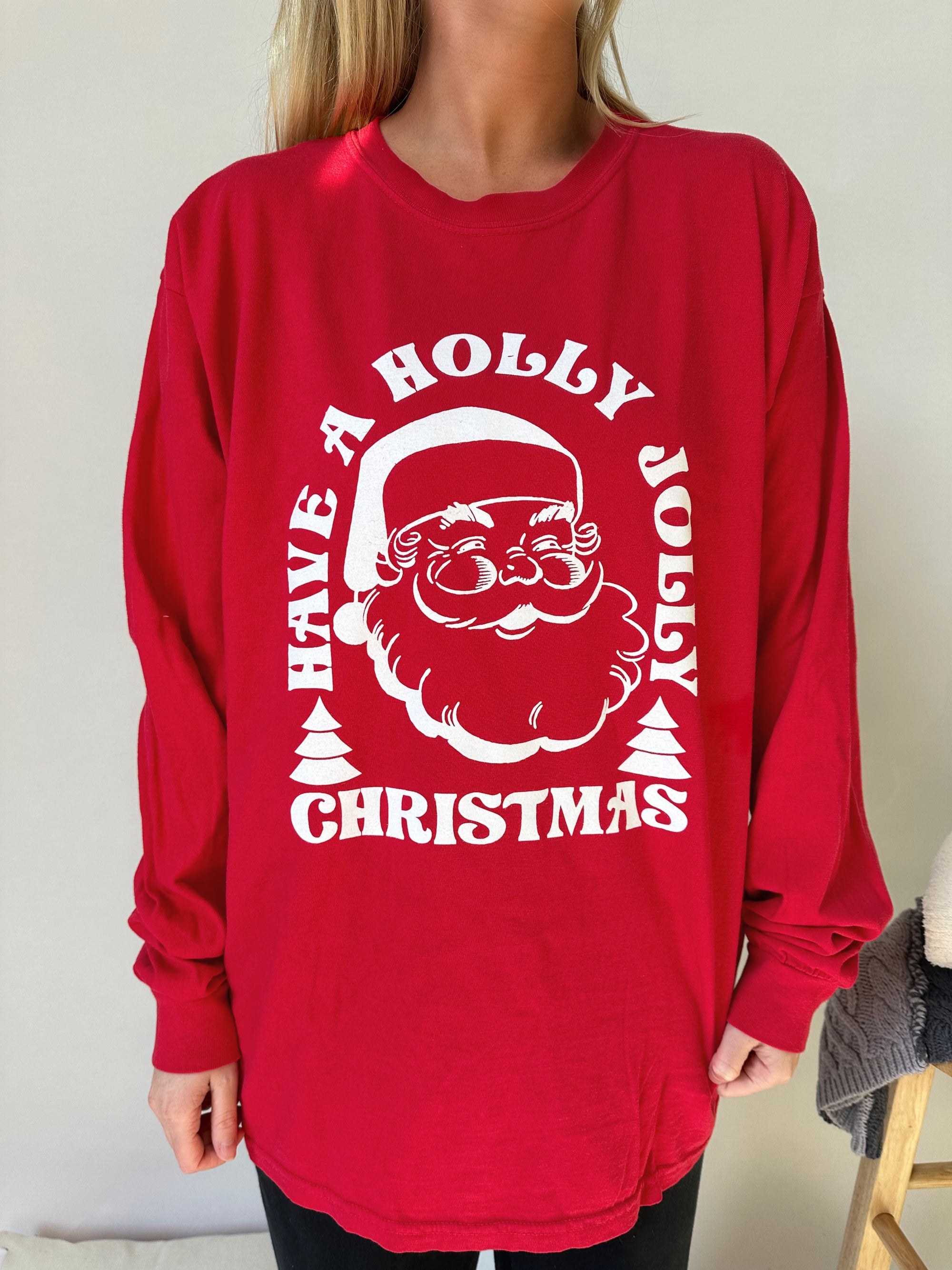 Have A Holly Jolly Christmas Long Sleeve Tee - Sunkissedcoconut