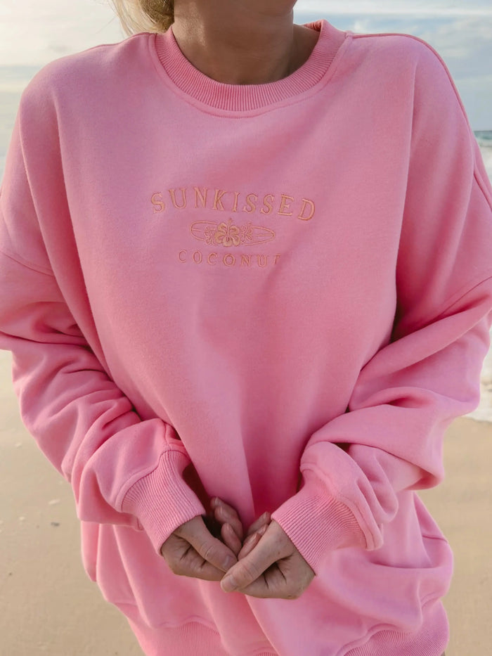 SURFBOARD CREW SWEATSHIRT - Sunkissedcoconut