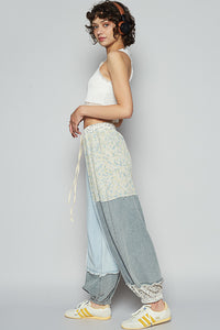 Denim Floral Lounge Pants