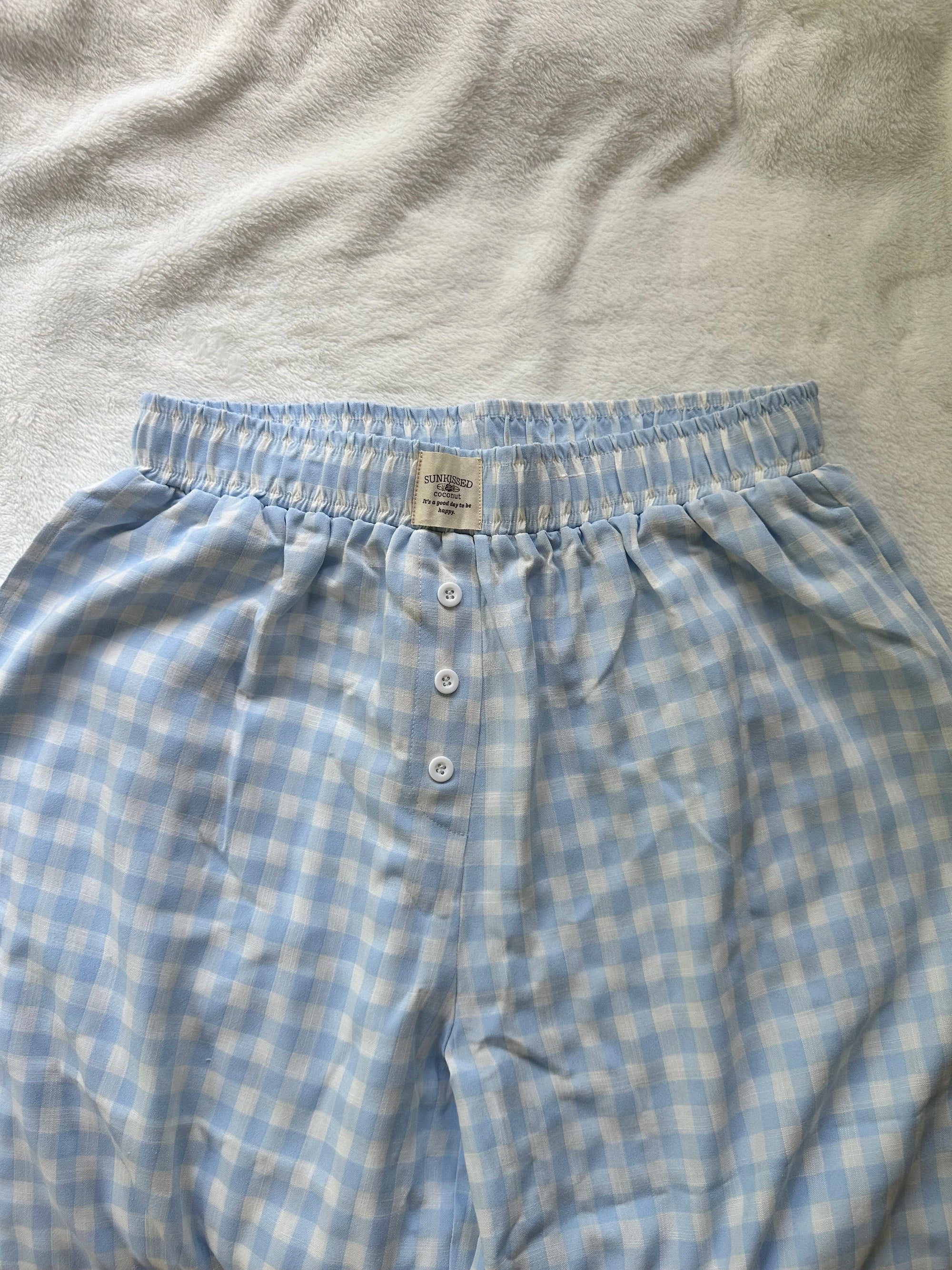 Winter Light Blue Pajama Pants