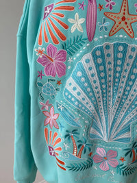 Ocean Gem Embroidered Hoodie