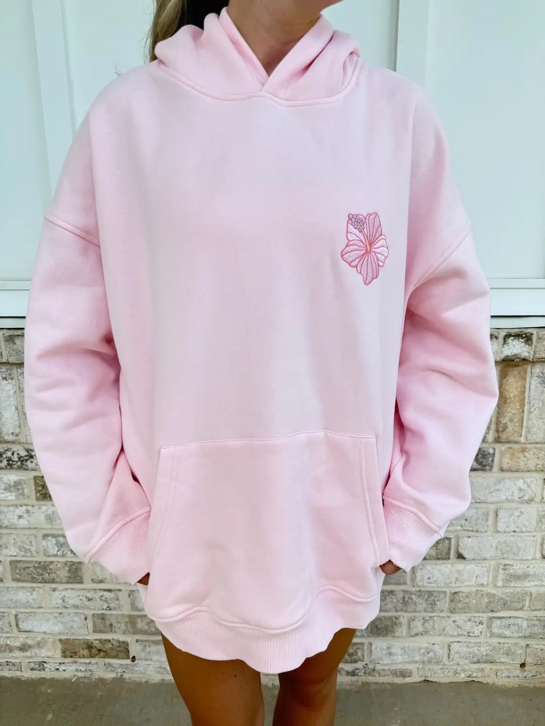 Keepsake Floral Embroidered Girly Oversized Hoodie