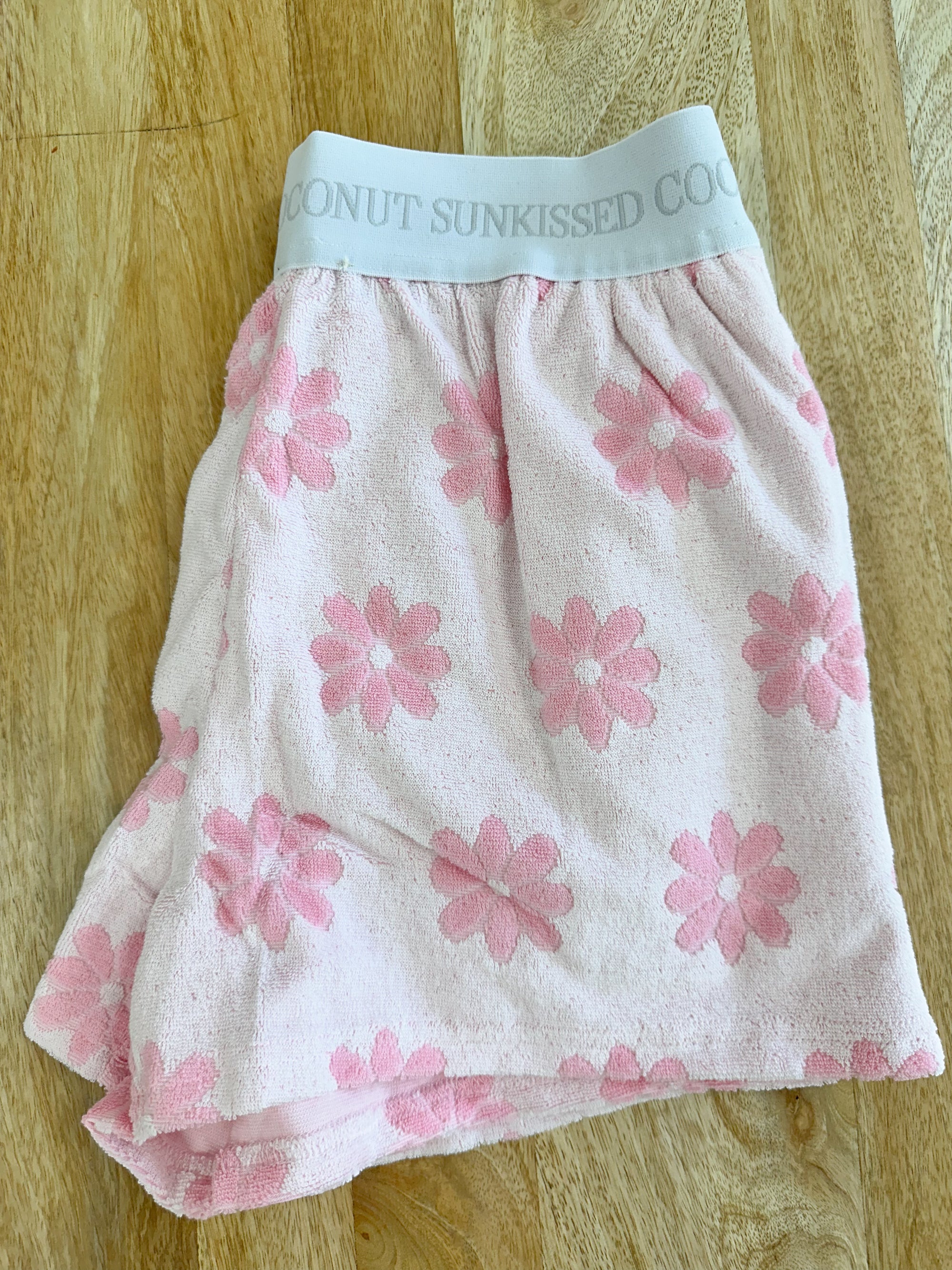 Pink Flower Pajama Shorts