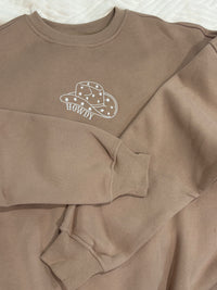 Cappuccino Howdy Embroider Sweatshirt