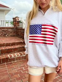 All American Flag 1/4 Zip